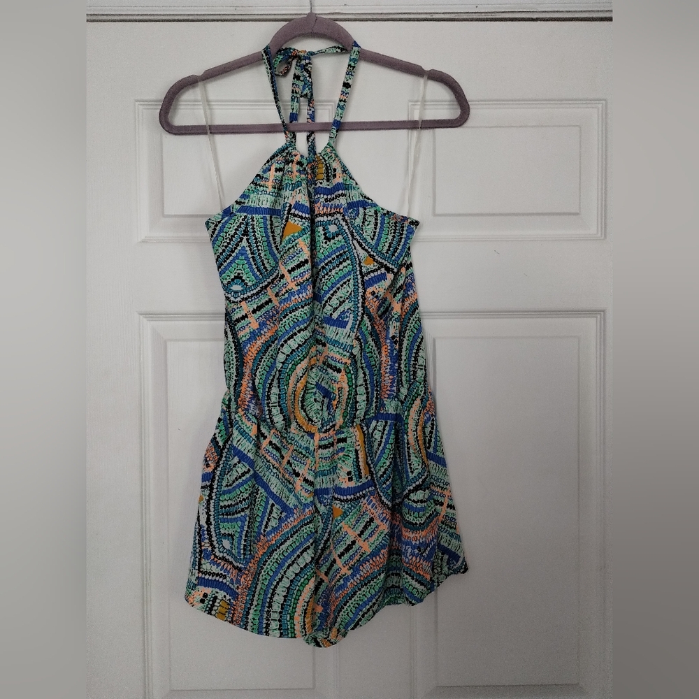 Tyche Vibrant Patterned Romper Large